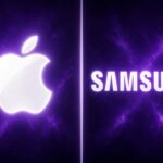 iPhone Duo vs Galaxy Z Fold 8: 2026 Hands-On Buyer's Guide, Apple vs Samsung logos on purple.
