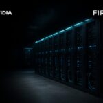 Firmus IPO cancelled, Nvidia-backed AI data centre hall at night.