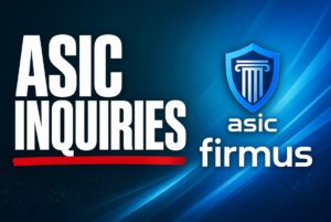 ASIC Firmus inquiries, header with ASIC and Firmus logos.
